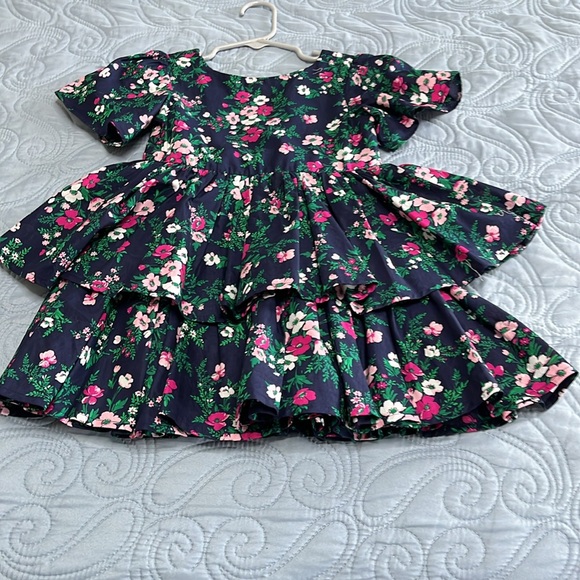 JANIE And JACK Little Girl’s Short - Sleeve Floral Dress Size 3 - Picture 4 of 6